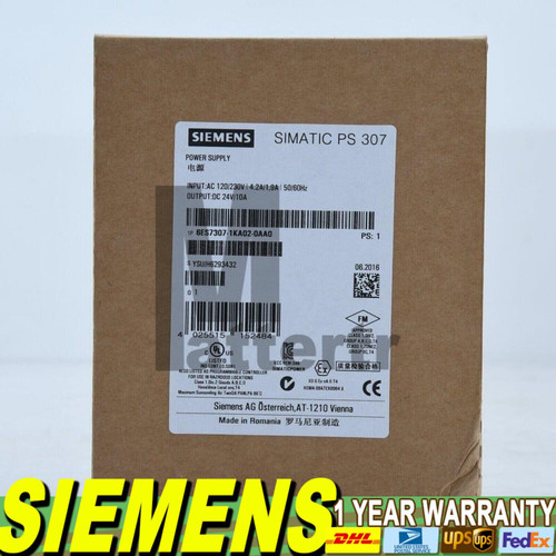 New New Siemens 6ES7307-1KA02-0AA0 6ES7 307-1KA02-0AA0 1 Year Warranty Fast Shipping  - Product Image