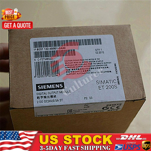 New New Siemens 6ES7132-4BB01-0AA0 6ES7 132-4BB01-0AA0 1 Year Warranty Fast Shipping - Product Image