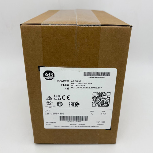 New 22F-V2P5N103 New Original PowerFlex 4M Inverter 0.4kW 0.5HP AC Drive 22FV2P5N103 - Product Image