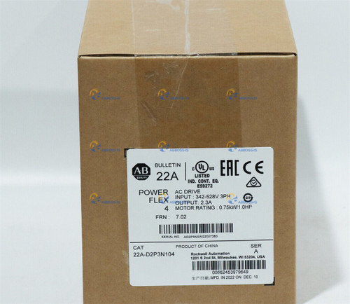 New 1PCS NEW Allen-bradley 22A-D2P3N104 Powerflex 4 AC Drive 22AD2P3N104 - Product Image