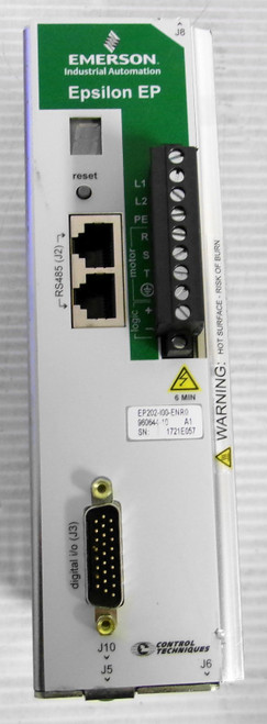 New Emerson EP202-I00-ENR0 Servo Drive In 240VAC 5Arms 5060Hz 1Phase - Product Image