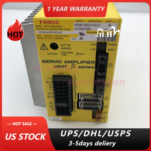 New NEW Fanuc A06B-6093-H112 Servo Drive A06B6093H112 - Product Image
