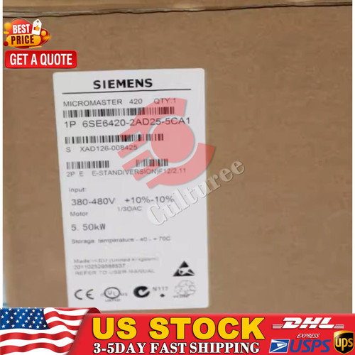 New New Siemens 6SE6420-2AD25-5CA1 6SE6 420-2AD25-5CA1 1 Year Warranty Fast Shipping  - Product Image