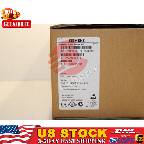 New New Siemens 6SL3210-1SE16-0UA0 6SL3 210-1SE16-0UA0 1 Year Warranty Fast Shipping  - Product Image