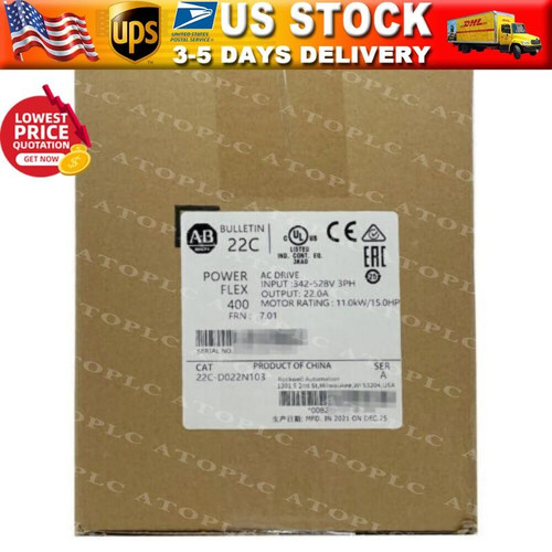 New Allen-Bradley 22C-D022N103 Powerflex 400 11KW 15HP AC Drive US Free Tax 22CD022N103 - Product Image