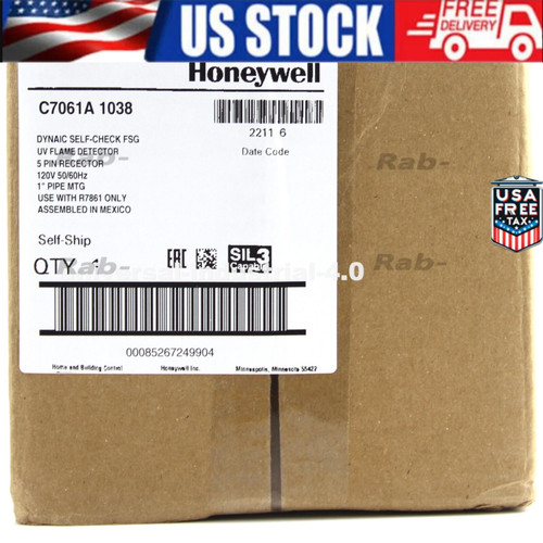 New Honeywell C7061A1038 C7061A1038 UV Flame Detector NEW US Free TAX - Product Image