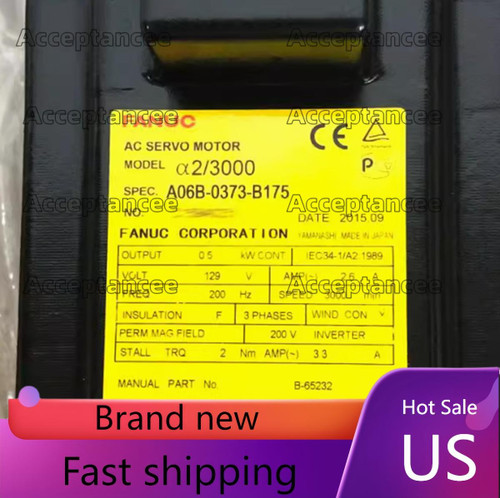 New One FANUC A06B-0373-B175 Servo Motor New Fast Shipping US Free TAX  - Product Image