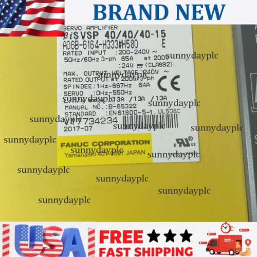 New 1PC Fanuc A06B-6164-H333H580 Servo Driver New Fast Ship US Free TAX  - Product Image