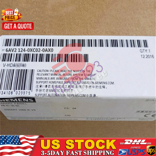 New New Siemens 6AV2124-0XC02-0AX0 6AV2 124-0XC02-0AX0 1 Year Warranty Fast Shipping  - Product Image