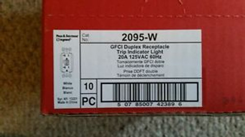 New Box Of 10, Pass & Seymour, Legrand 2095-W Gfci, Duplex Receptacle, White New