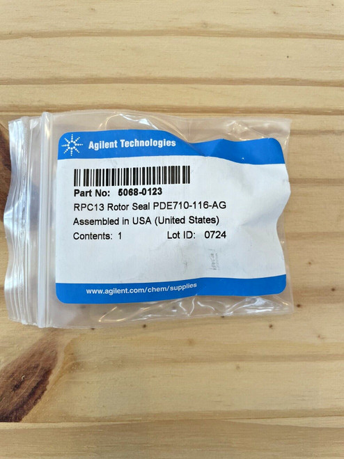 New Agilent PN 5068-0123. RPC13 Rotor Seal. PDE710-116-AG. NEW IN PACKAGE. - Product Image