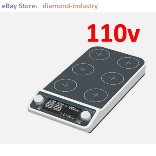 New A 110v 6 Position Magnetic Stirrer Multi-Position Magnetic Mixer