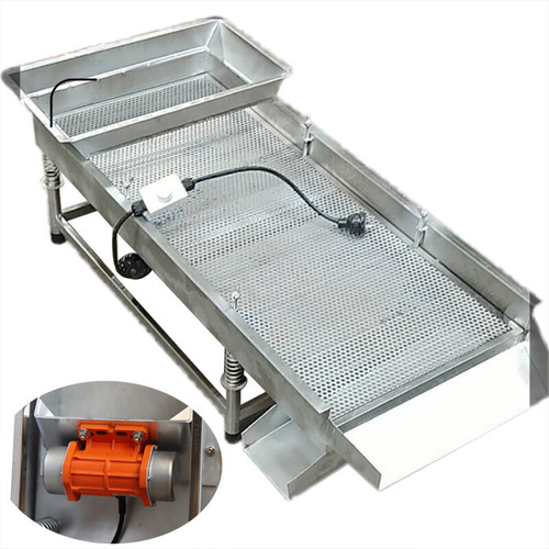 New 220V 6mm Electric Linear Vibrating Screen Stainless Steel Sieve