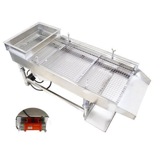 New Industrial Stainless Linear Vibrating Screen Shaker w/11mm Square-mesh