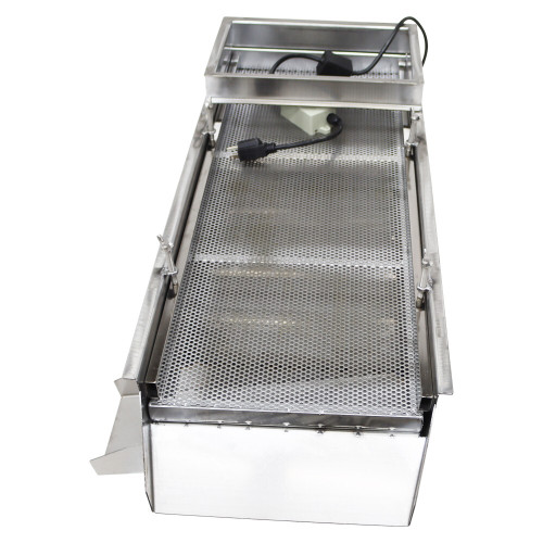 New 110V 4MM Linear Vibrating Screen Single Layer Straight Sieve Machine