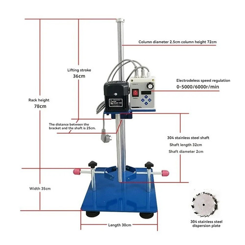 New Disperser Digital Display High-speed Disperser Large Laboratory Mixing