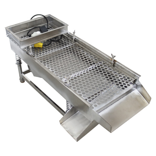 New 110V 15mm Single Layer Linear Vibrating Screen Sieving Machine