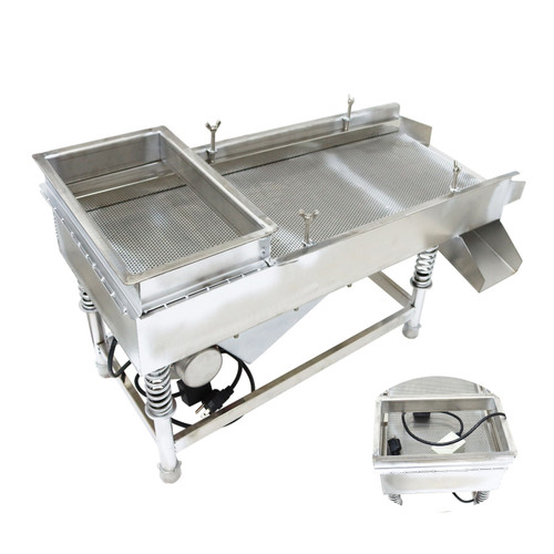 New 110V 2.5mm Stainless Steel Linear Vibrating Screen Industry Sieve Box