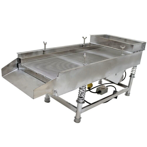 New Sinle Layer 2mm Screen Stainless Steel Linear Vibrating Screen 11.8x