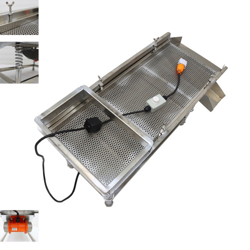 New 5mm Electric Linear Vibrating Screen Stainless Single Layer Stright