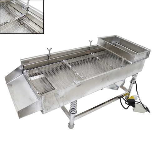 New Stainless Steel Linear Vibrating Screen One Layer 9mm Square Hole