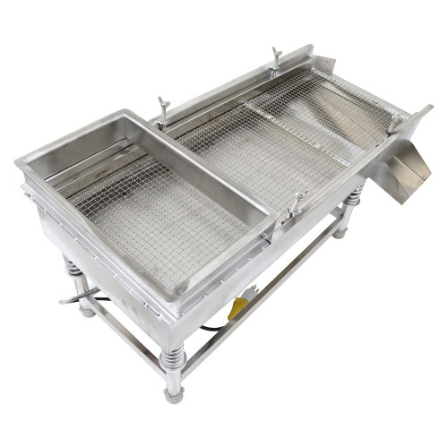 New Single Layer Linear Vibrating Screen 9mm Sieve Holes Shaker Sifter 110V