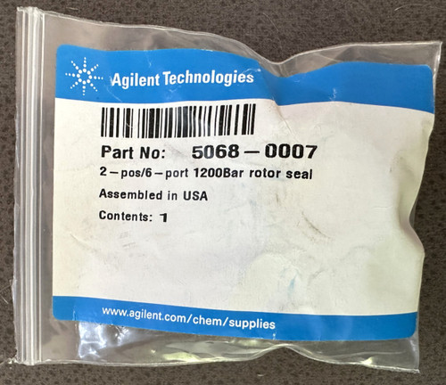 Agilent 5068-0007 2-pos/6-port 1200 Bar rotor seal - New