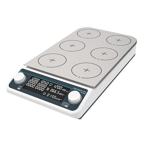 New Lab Multiple Magnetic Stirrer Hotplat 6 Positions Magnetic Mixer With