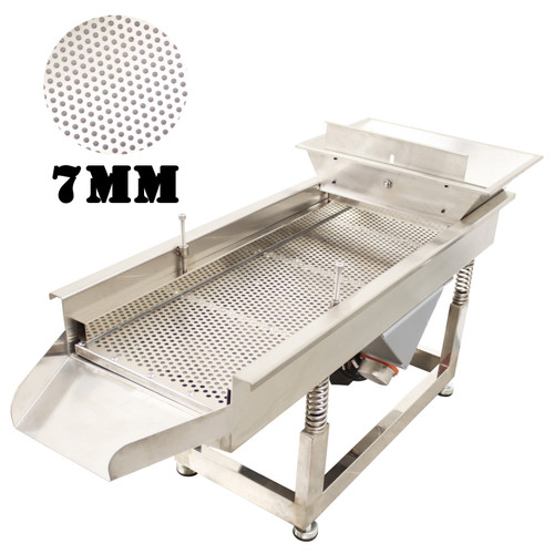 New TB608 7mm Round Hole Stainless Steel Linear Vibrating Screen Dual Motor