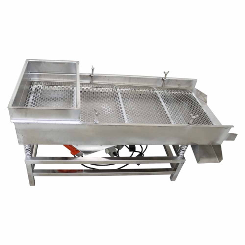 New 4mm Single Layer Electric Linear Vibrating Screen Stainless Shaker 15.7