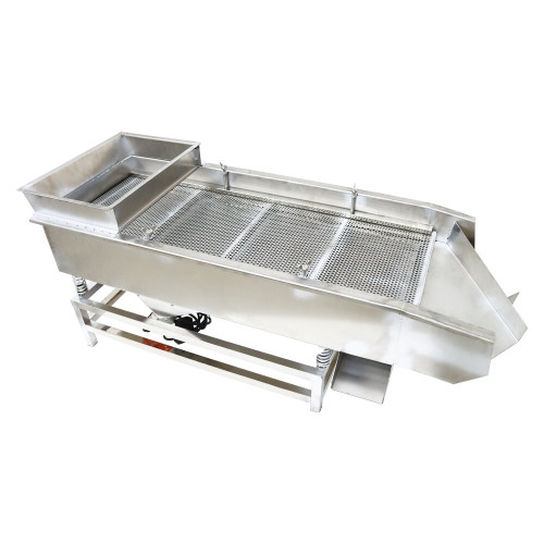 New 110V Stainless Linear Vibrating Screen Sifter with Double Layer 6mm&2mm