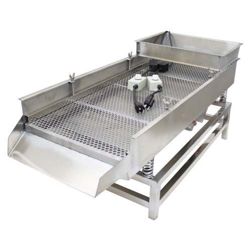 New 110V Stainless Steel Linear Vibrating Screen 10mm Single Layer Double