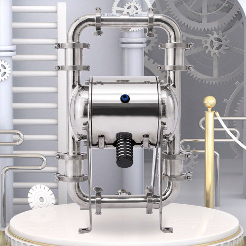 New Food Grade Sanitary Pneumatic Diaphragm Pump Stainless Steel Double