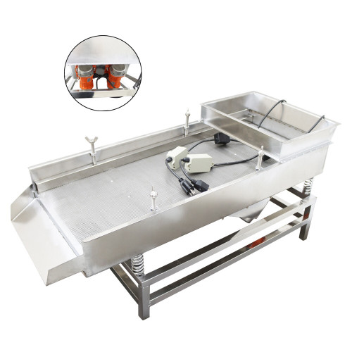New 110V Electric Stainless Single-Deck Linear Vibrating Screen 2MM Round