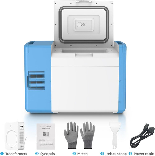 New 20L Ultra Low Temperature Freezer Lab -86C Low Temp Cold Freezer
