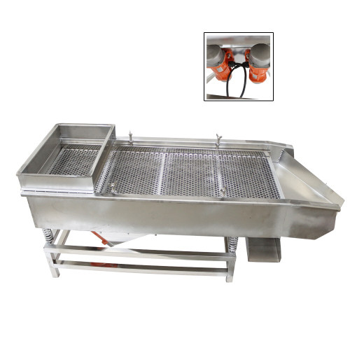 New 110V Stainless Double-Deck Linear Vibrating Screen 10mm&8mm Round