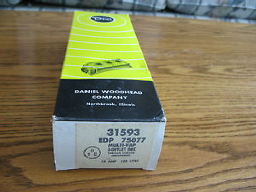Daniel Woodhead 31593 Edp 75077 Multi-Tap 3-Outlet Box 15 Amp 125 Volt Brand New