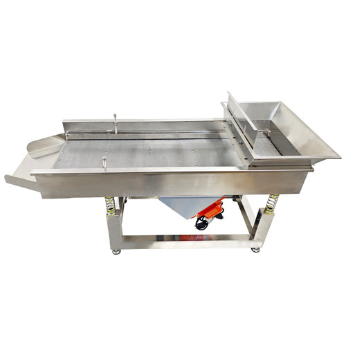 New 110V 2mm Round Hole Linear Vibrating Screen Stainless Steel TB610 120W2