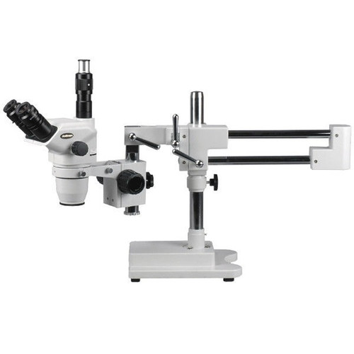 New AmScope ZM-4TNZ3 2X-180X Trinocular Boom Stereo Microscope w/ Focusable