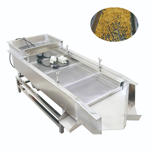 New 110V Linear Vibrating Screen Double Round Hole Sieve Layers 4mm&1mm