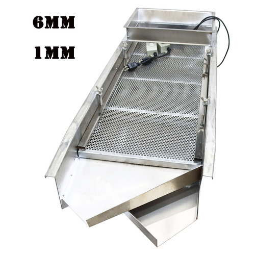 New 6mm&1mm Screen Double Layer Linear Vibrating Screen 110V Electric