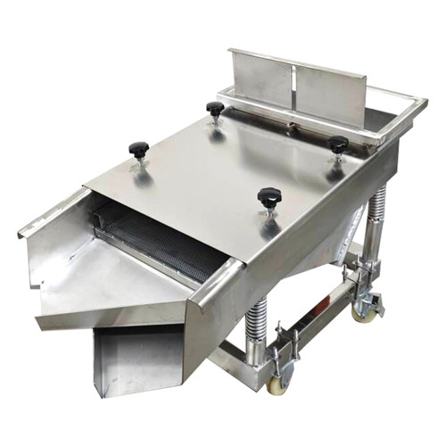 New 110V Single Layer Linear Vibrating Screen with Cover 3mm Round Hole SS