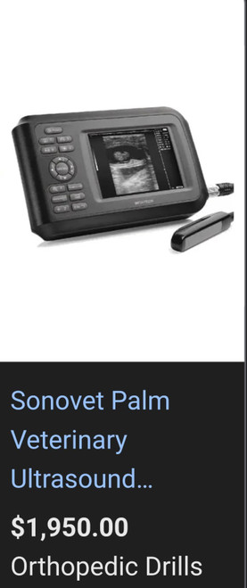 New Portable Veterinary Ultrasound Scanner with Rectal Probe For