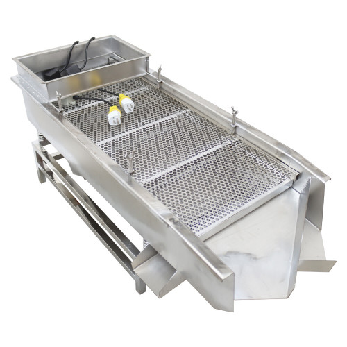 New 110V Double Motor Linear Vibrating Screen Vibrating Sifter