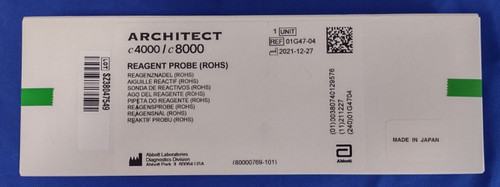 New Abbott Architect c4000/c8000 Reagent Probe (ROHS) Part# 01G4704