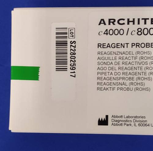 New Abbott Architect c4000/c8000 Reagent Probe (ROHS) PN 01G4704