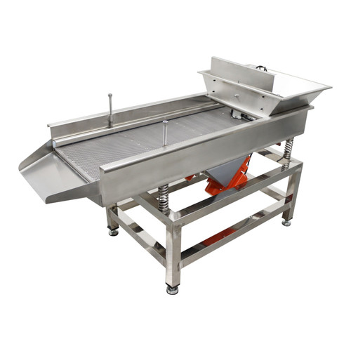 New 110V 3mm Stainless Steel Linear Vibrating Screen Double Motor Electric