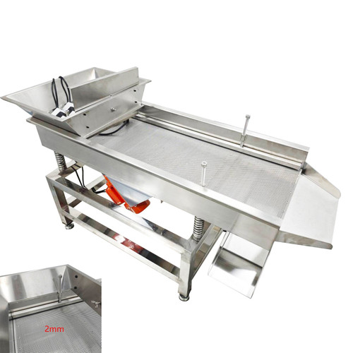 New 110V 2mm Linear Vibrating Screen Electric straight Sifter Double Motor