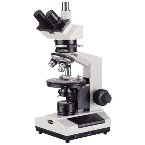 New AmScope PZ200 40X-640X Trinocular Polarizing Compound Laboratory