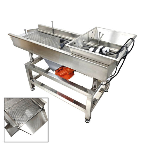 New 5mm Stainless Steel Linear Vibrating Screen Straight Sieve Shaker